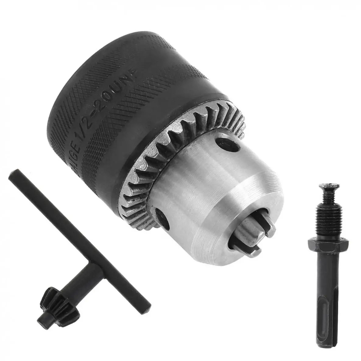 TORO 1.5-10/13mm 1/2-20UNF Drill Chuck For Hammer Conversion with Drill Chuck Key and Round Handle of Electric Hammer Transfer