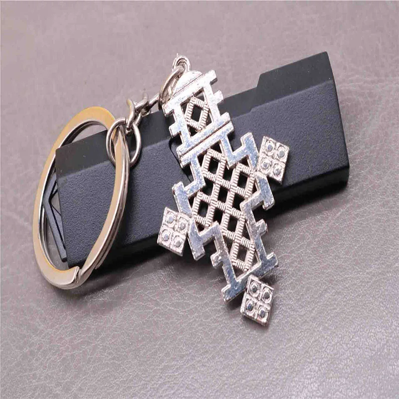 Charm African Cross Key Chain Ladies Men\'s Egyptian Cross Key Chain Car Key Ring Jewelry Orb Gift