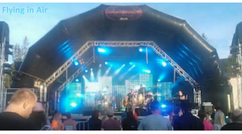 Customized Concert Stage Cover Waterproof Inflatable Tent 7m*5m*6m Outdoor Blow Up Tunnel/Archway For Party and Event