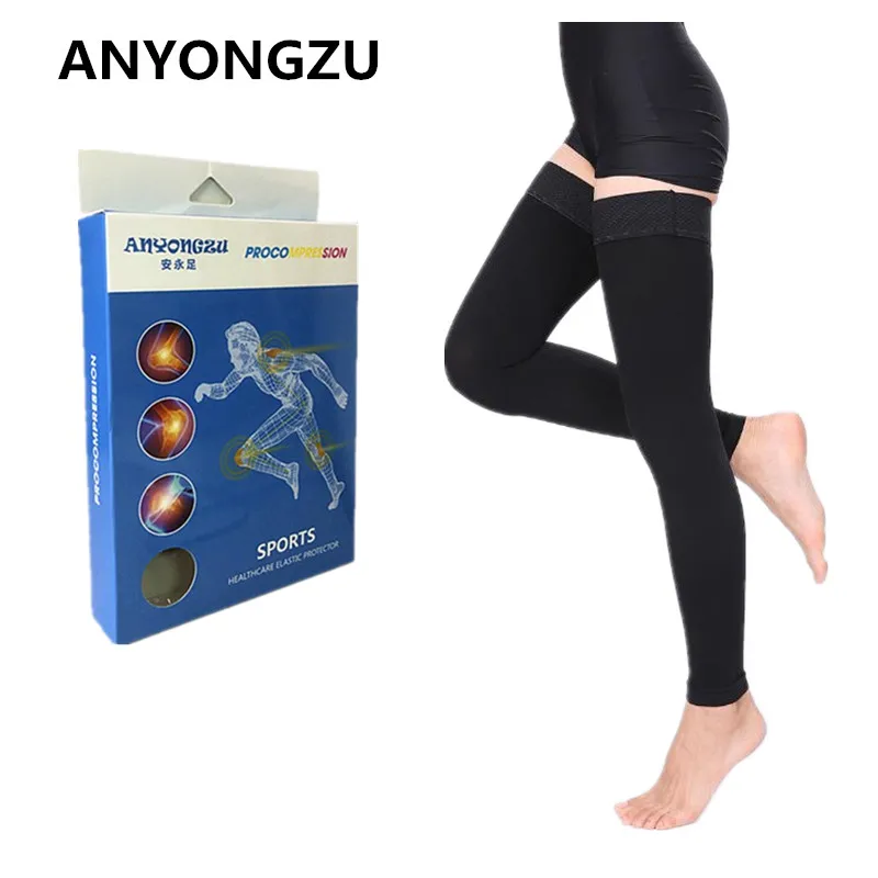 

ANYONGZU Professional Medical Ninth Stockings High Elasticity Tighten Legs Prevent Varicose Veins Nurse Knee-high Stockings