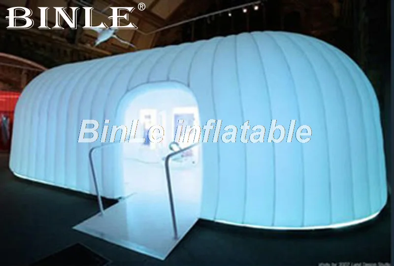 10mLx3mWx2.5mH outdoor large inflatable dome tent with led light giant inflatable pod meeting room for party events