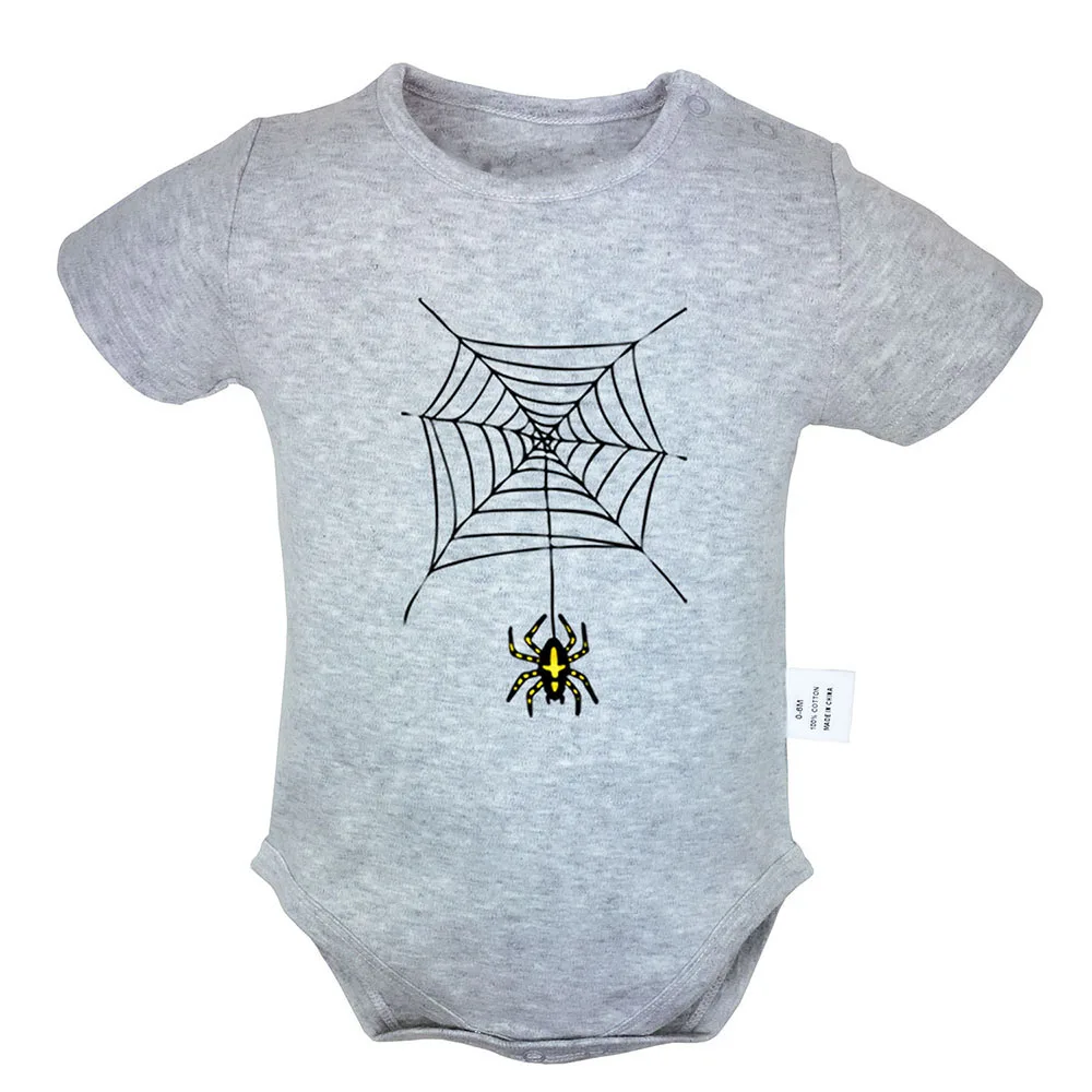 Halloween Party Cartoon Black Spider anime Fairy Tail Design Newborn Baby Boys Girls Outfits Jumpsuit Infant Bodysuit Clothes