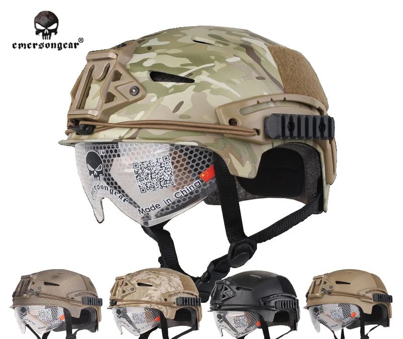 emersongear-EXF BUMP Helmet with Goggle, Airsoft Helmet, EM8981