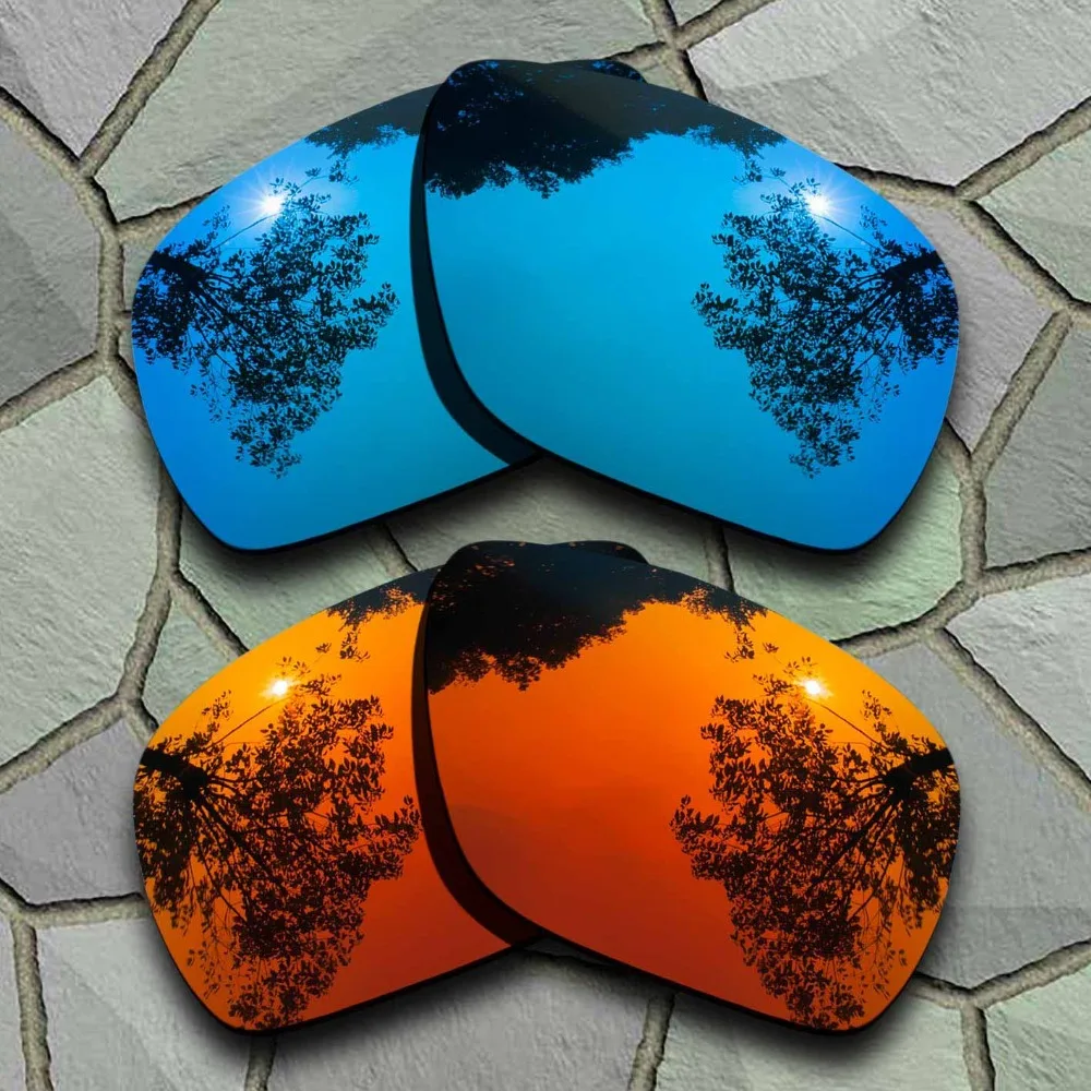 

Sky Blue&Red Orange Sunglasses Polarized Replacement Lenses for Oakley Dispatch 1