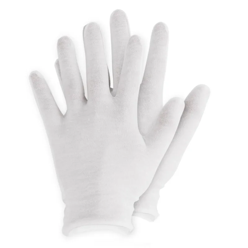 12 Pairs Reusable Cotton Working Gloves Soft Gloves for Dry Hand Moisturizing Cosmetic Eczema Hand Spa Coin Jewelry Inspection