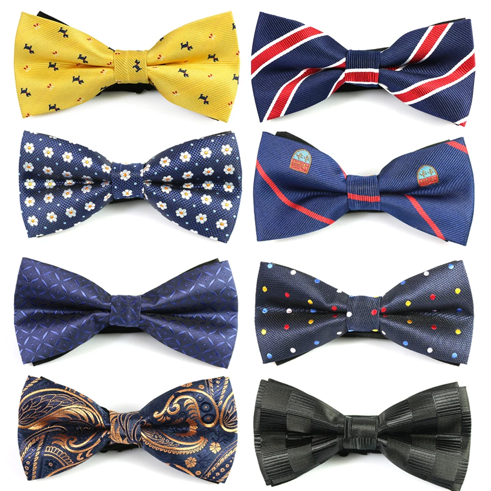 8pcs Set Men Bowtie Polyester Shirts Bow Tie For Men Business Wedding Bowknot Adult Cartoon Bow Ties Vestidos Gravata Borboleta