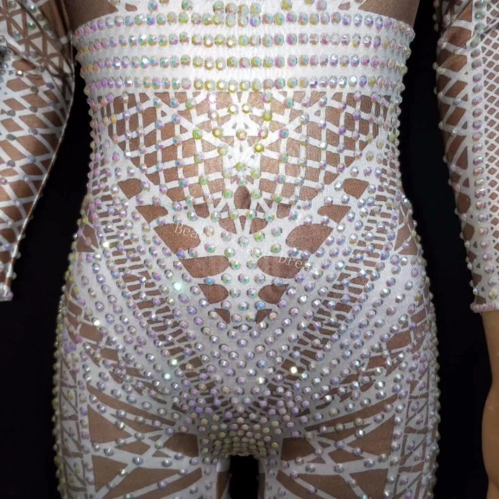 Combinaison noire à la mode pour femmes, Costume une pièce pour discothèque, Bandage de danse, tenue imprimée, fête, scène, vêtements de célébration