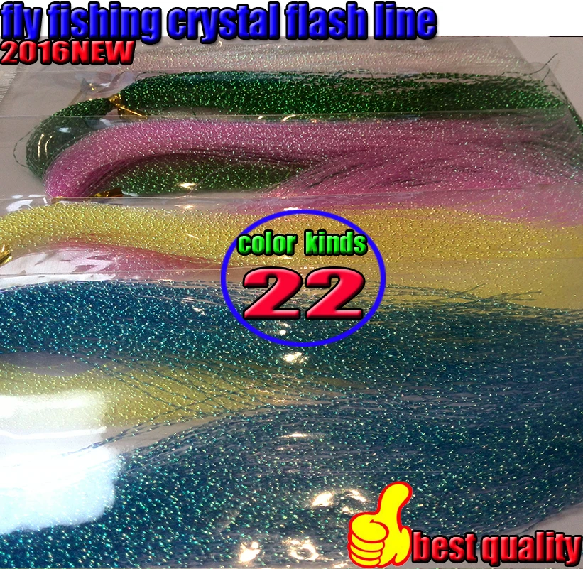 2023NEW  lure line 22kinds color fly fishing crystal flash line  6bag/lot jig fishing line  length is 30CM