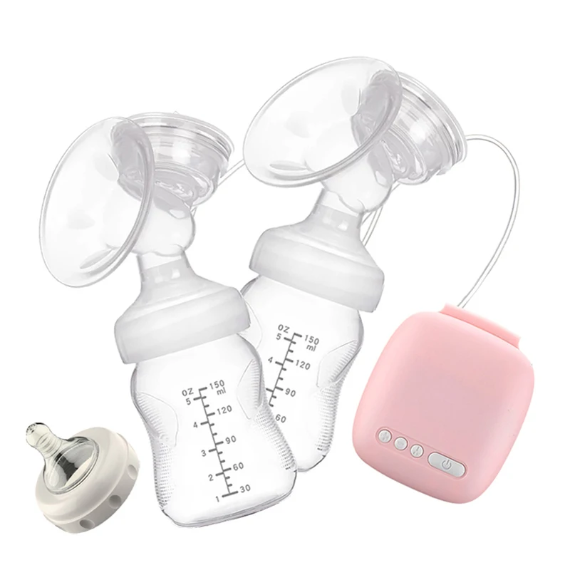 New Miss baby Intelligent Double Electric Breast Pump With Bottle infantil BPA FREE Powerful USB breast pump Baby Breast Feeding