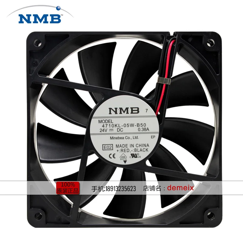 

NEW NMB-MAT NMB 4710KL-05W-B50 24V 0.38A 12025 cooling fan