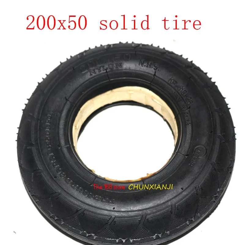 Mobility Scooter wheelchair tire 200 x 50 (8x2) solid tyre/ foam filled 200*50 for Razor E100 E125 E200  Vapo