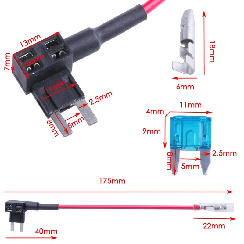 1 set Car Micro Blade Mini ATM Fuse Adapter tap DUal Circuit Adapter Holder