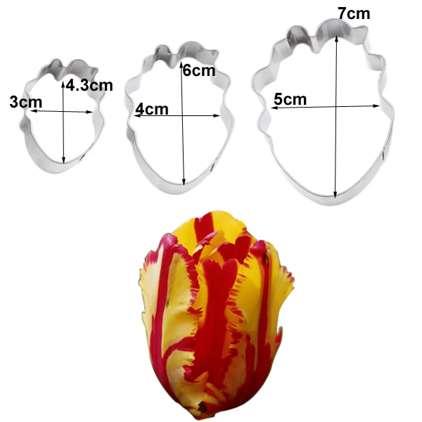 Tulip Petal Veiner Silicone Molds Fondant Mould Cake Decorating Tools Chocolate Gumpaste,Sugarcraft Clay Water Paper Forms CS254