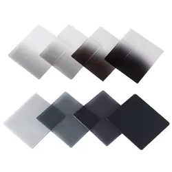 New Graduated ND2 ND4 ND8 ND16 Neutral Density Graduated Grey Full Color Square Filter For Cokin P Series For All Camera