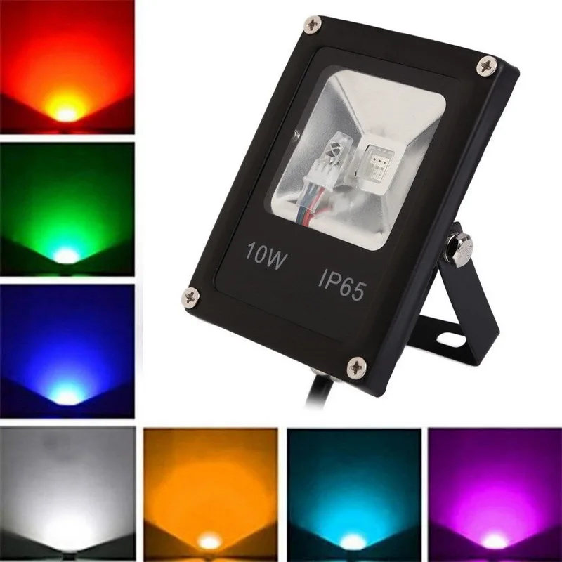 RGB LED Lawn Spot Light, Outdoor Pond Spotlight, Garden Yard Lamp, Remote Control, IP65, 10W