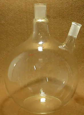 3000ml,24/40,2-Neck,Plat Bottom Glass Flask,3L,Twins Necks,Lab Chemical Vessel