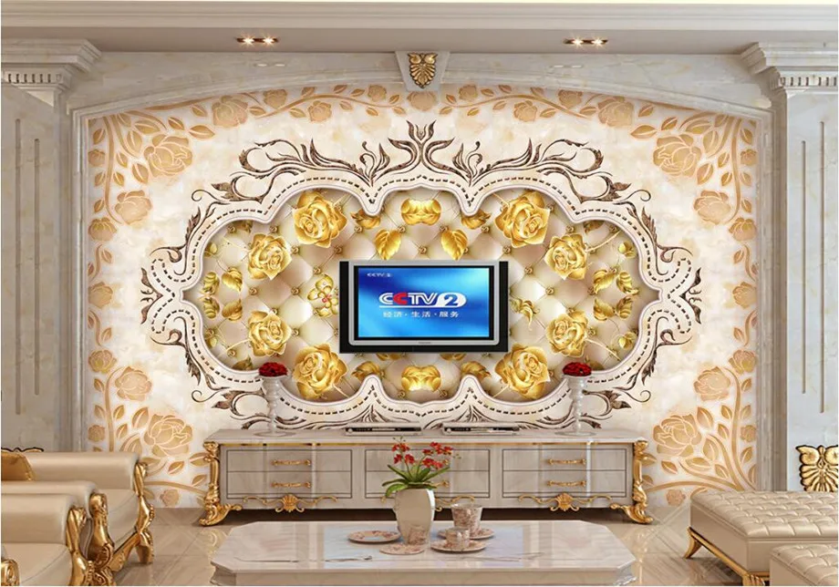 

Custom large murals,Marble gold rose wallpaper papel de parede,hotel restaurant living room sofa TV wall bedroom 3d wallpaper