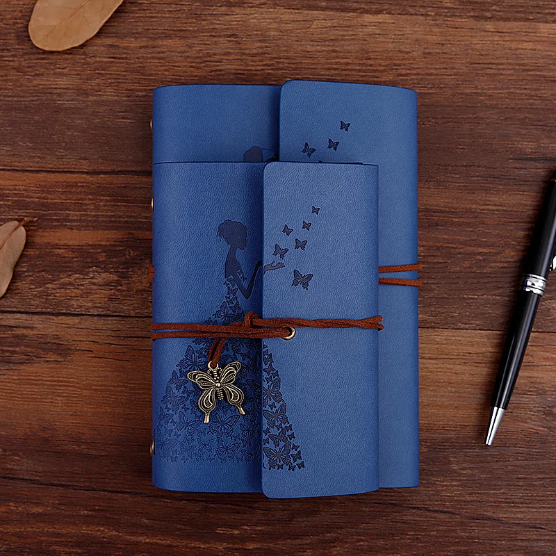 Travelers Notebook Diary Notepad Vintage Literature PU A6 A5 Leather Note Book Stationery Gift Traveler Journal Planners