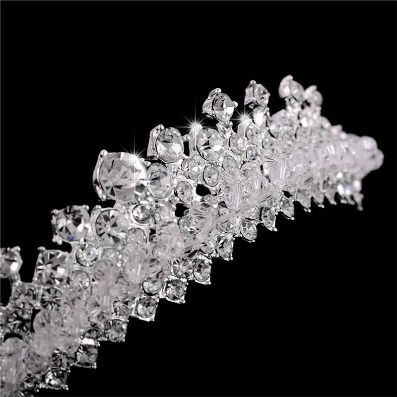 Women's Girl's Beauty Pageant Crown Full Crystal Wedding Bridal Rhinestone Tiaras Headpieces tocados para boda  Hair Accessories