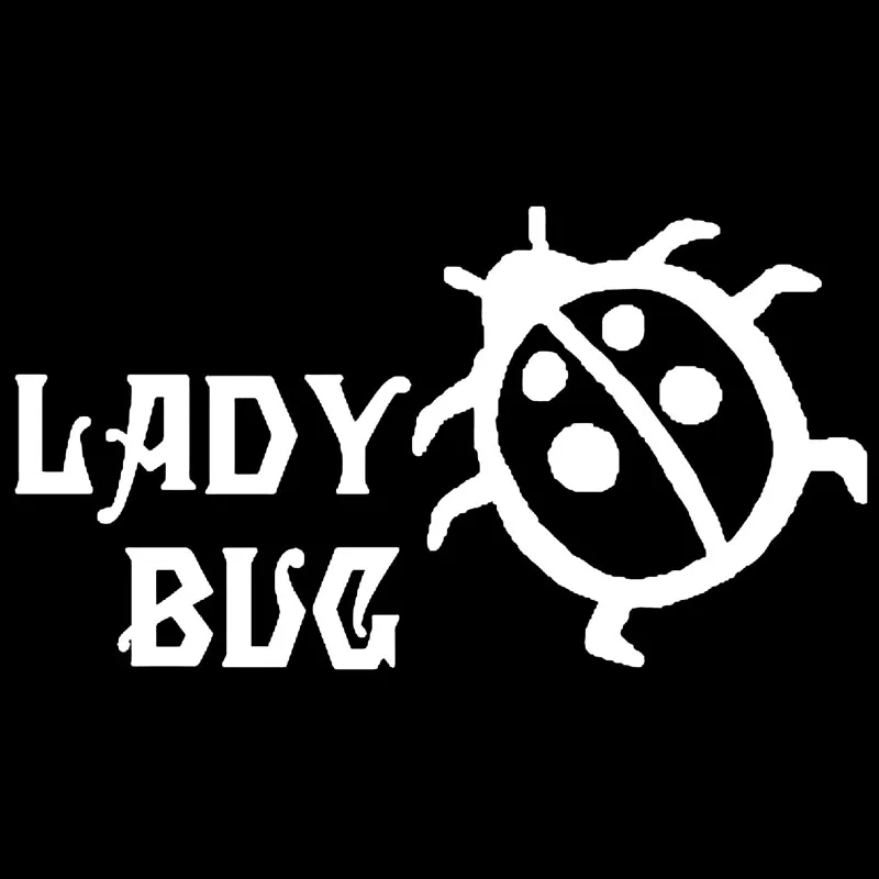 YJZT 15.2CM*8.3CM Lady Bug Beetle Car Sticker Cute Ladybird Vinyl Decal Black/Silver C19-0035