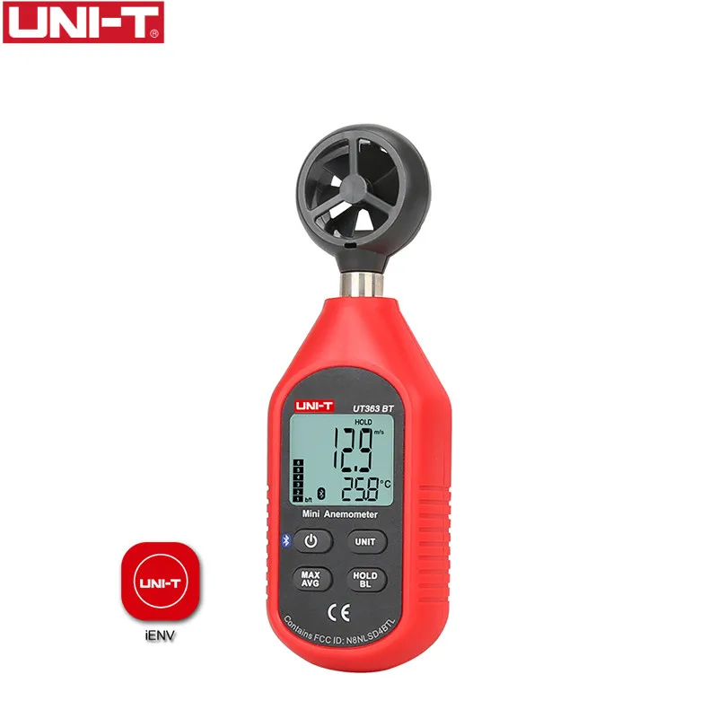 

UNI-T UT363BT Mini Digital Bluetooth Anemometer Handheld Digital Wind Speed Tester Wind Meter Upgraded from UT363