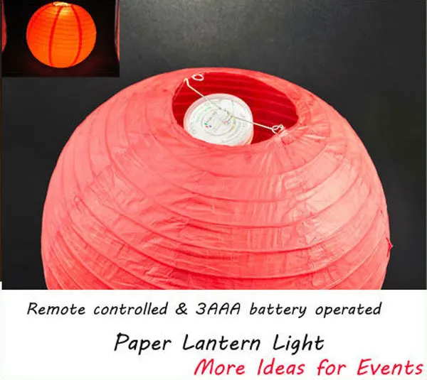 Factory Direct Supply 4pcs Super Bright White Battery operated Remote controlled LED Paper Lantern Light event & party supplies