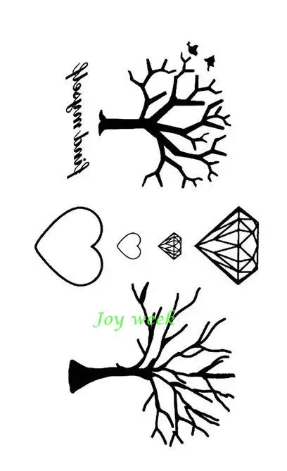 Waterproof Temporary Tattoo Sticker women's small tree diamond love tatto stickers flash tatoo fake tattoos for girl