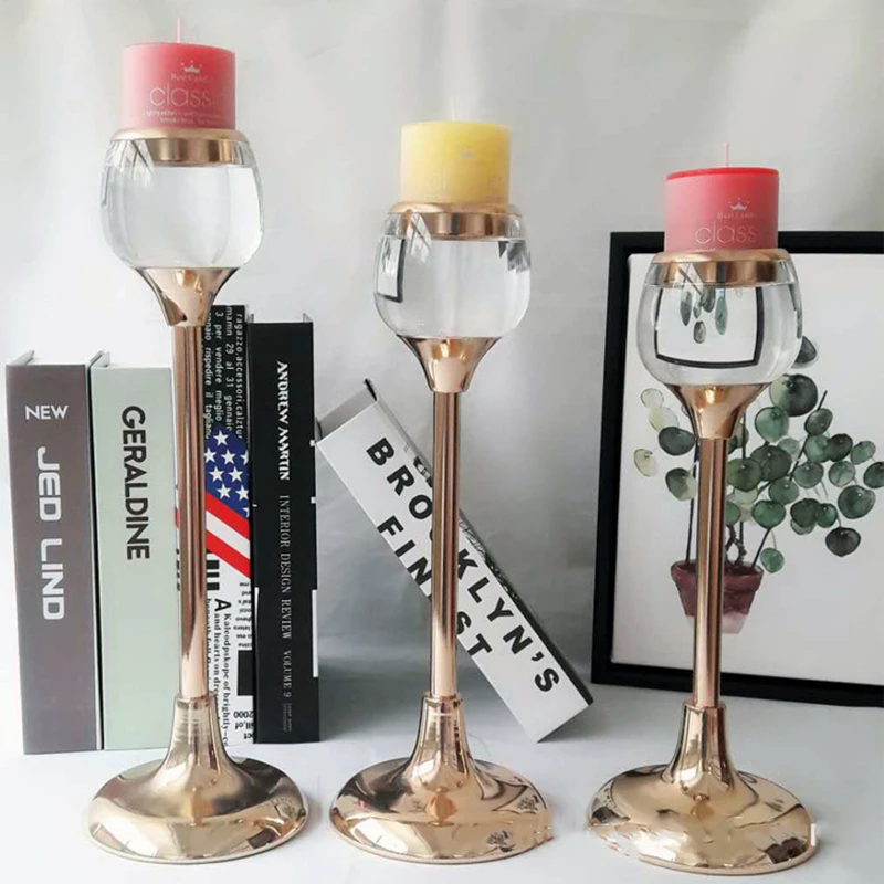 

Metal Candle Holder Exquisite Candlesticks Wedding Table Candle Stand Party Centerpiece Luxury Home Decoration