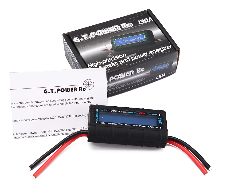 

GT Power LCD RC 130A Watt Meter Power Analyzer Watts Up Battery Balance Ampere Meter