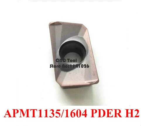 10 pz Carbide lama APMT1135PDER/APMT1604PDER H2, inserto di fresatura CNC, tornio a controllo numerico tool, adatto per l'acciaio inossidabile