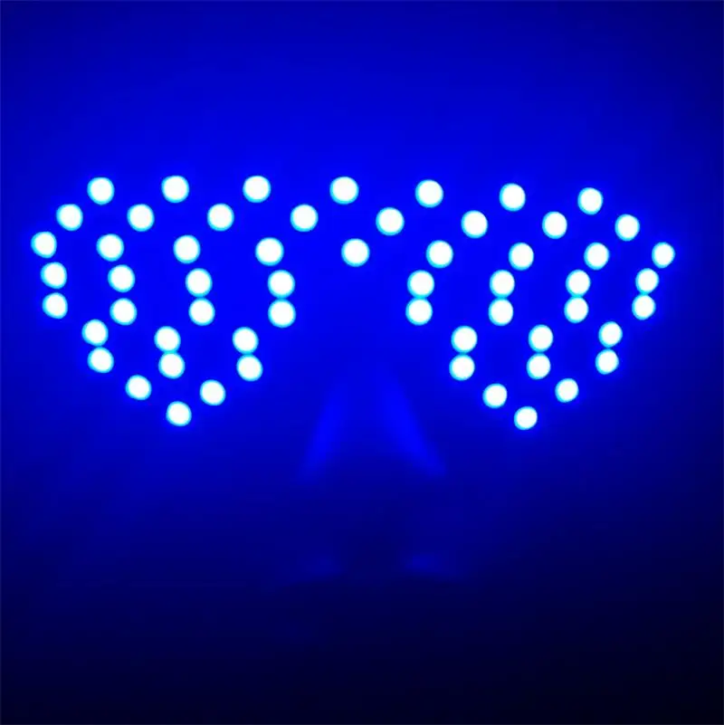 

Hot Sale Blue Color Led Flashing Luminous Growing Halloween Party Glasses Eyewear For Event Supplies DJ Club Stage Show