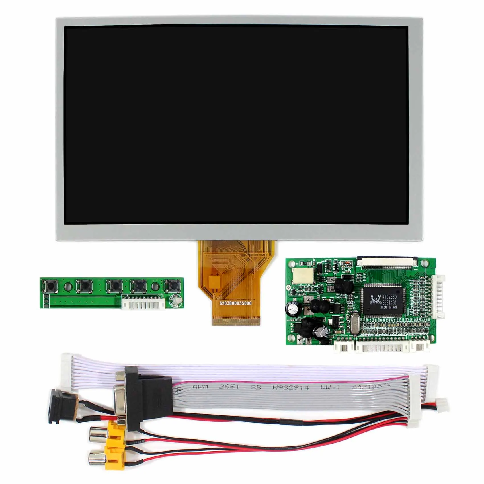Lcd tft de 8 polegadas com vga, placa de controladora lcd de 2av, 800x480 polegadas