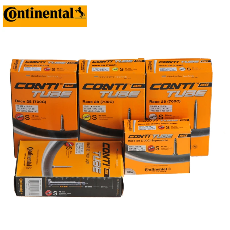 Continental Tube Race 28 S42/S60/S80 700*20-25C Inner Tire Road Tube French valve (Sclaverand) 42mm 60mm 80mm