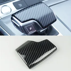 Center Console Gear Shift Knob Head Cover Trim For Audi A6 C8 2019 LHD Carbon Fiber Color Car Interior Accessories
