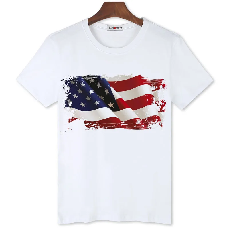 BGtomato 3D American Flag T-shirt per uomo Summer cool top camicie casual a maniche corte marca T-shirt comode di buona qualità