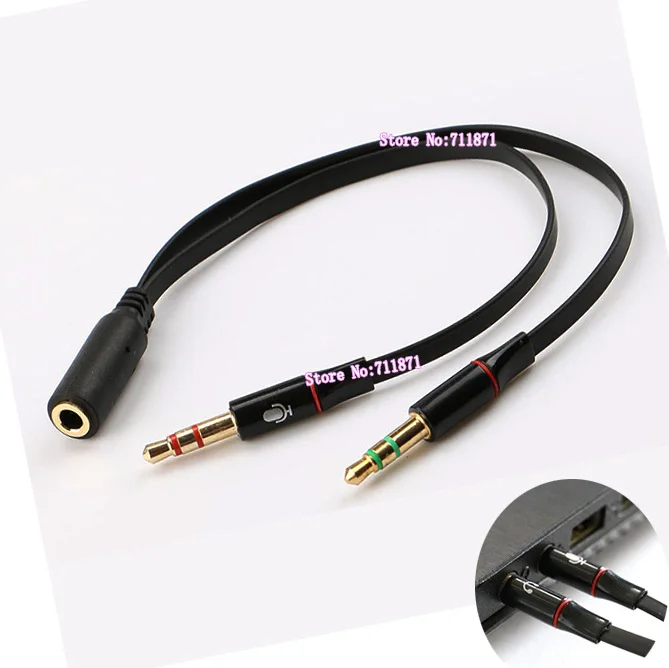 TRRS 3,5mm hembra a doble TRS 3,5 macho Cable adaptador de Audio línea dos 2 TRS 3,5mm macho TRRS 3,5 hembra adaptador conector de línea