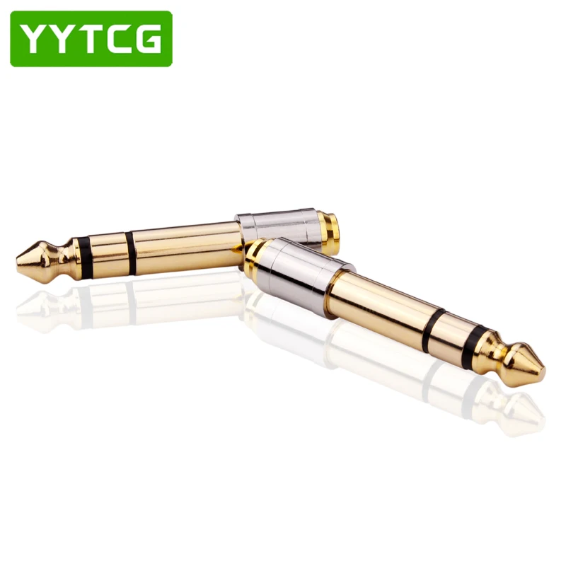 Yytcg Jack 6.5 6.35 Mm MALE Plug untuk 3.5 Mm Perempuan Konektor Headphone Amplifier Audio Adapter Mikrofon AUX 6.3 3.5 MM Converter