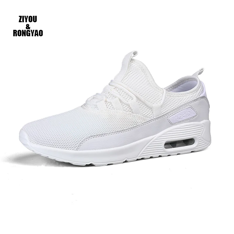 Men Air Mesh Casual Shoes Air-Cushion Flat Non-Leather Anti-Slip Man Sneakers Outdoor Jogging Trainer Male Footwear