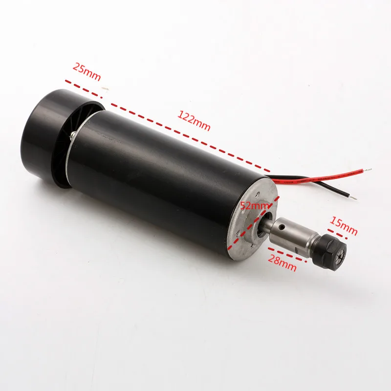 0.5km 52MM ER11 CNC Spindle Motor DC 100V 500W Spindle Motor For PCB Milling Machine