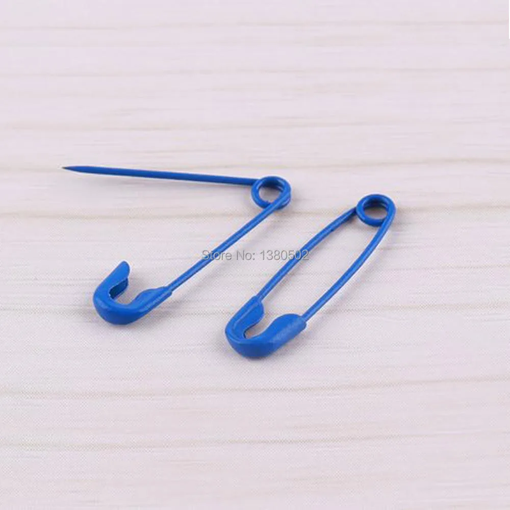 100pcs /lot Blue Color  19mm Multifunction Metal Safety Pin Label Pin For Garment sewing tool