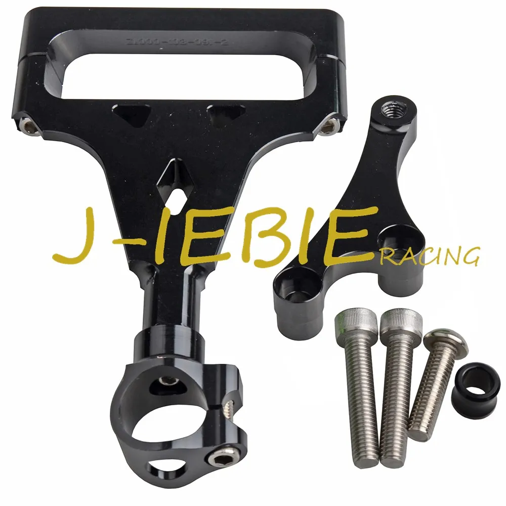 CNC Steering Damper Stabilizer Bracket Mounting For Kawasaki Z1000 Z750 2003-2009 2004 2005 2006 2007 2008 Black