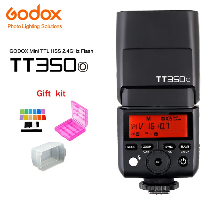 

Godox Mini Thinklite TTL TT350O Camera Flash Speedlite HSS 1/8000s GN36 for Olympus/Panasonic Camera+Diffuser+Color Filter