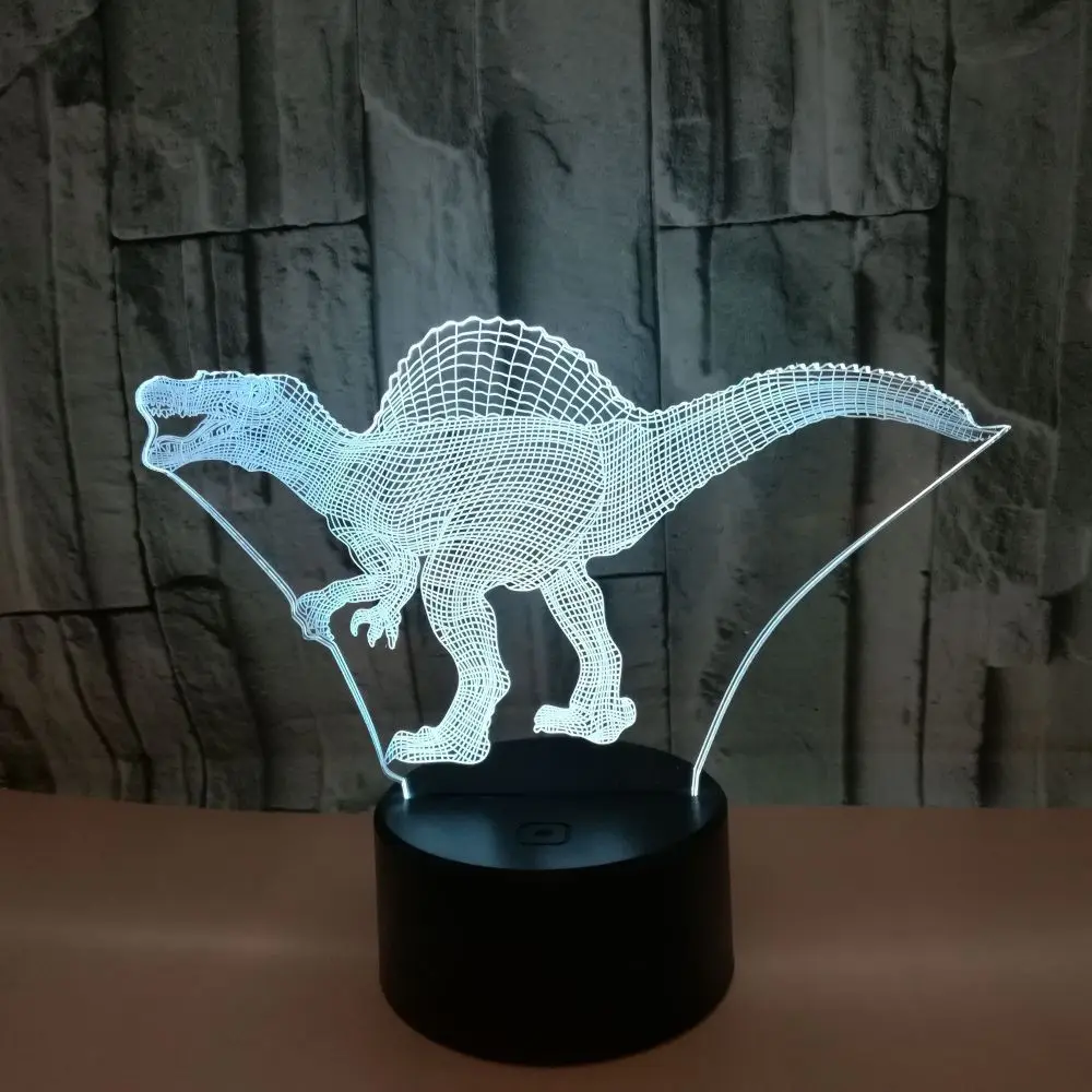 

New Dinosaur 3d Light Colorful Touch 3d Visual Led Nightlight Decorative Gift Led Atmosphere Lamp Usb Led Night Light