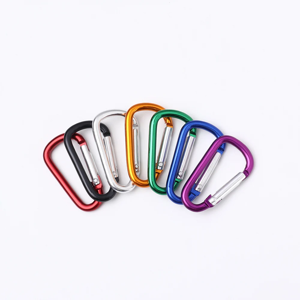 Alloy Carabiner Camping Hiking Hook Safety Aluminum D-Ring Key Chain Clip Keyring Snap Hook Outdoor Travel Kit High Quality