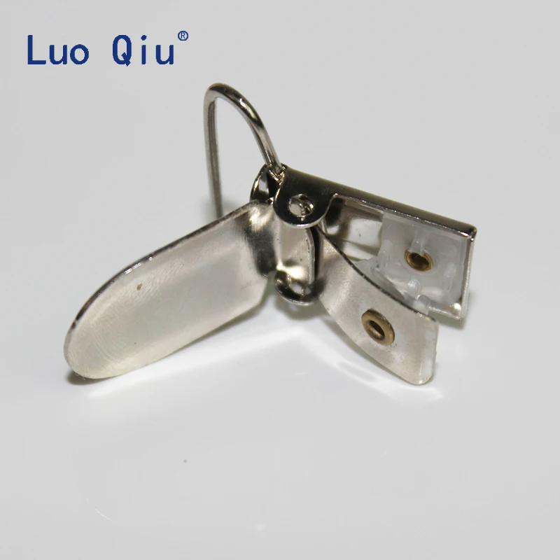 Luo Qiu 100 pcs/lot U shape Metal 39*25mm Suspender Clips Garment Clip multifunction use suspender clips