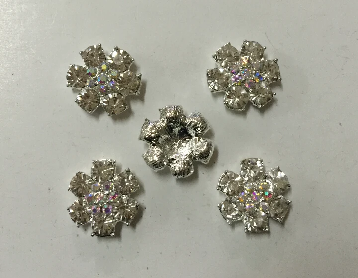 Free Shipping Wholesale 23mm Flat Back Rhinestone Button For Hair Flower Wedding Invitation 60pcs/lot BHP03023