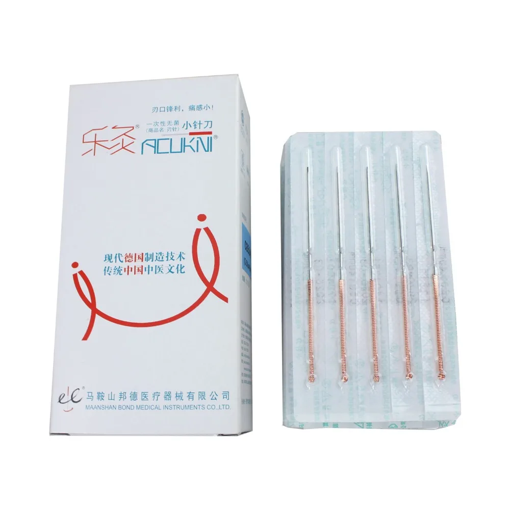 medical acupotomy disposable sterile acupuncture needle analgesia small knife blade ultrafine needle Flat head beauty massager