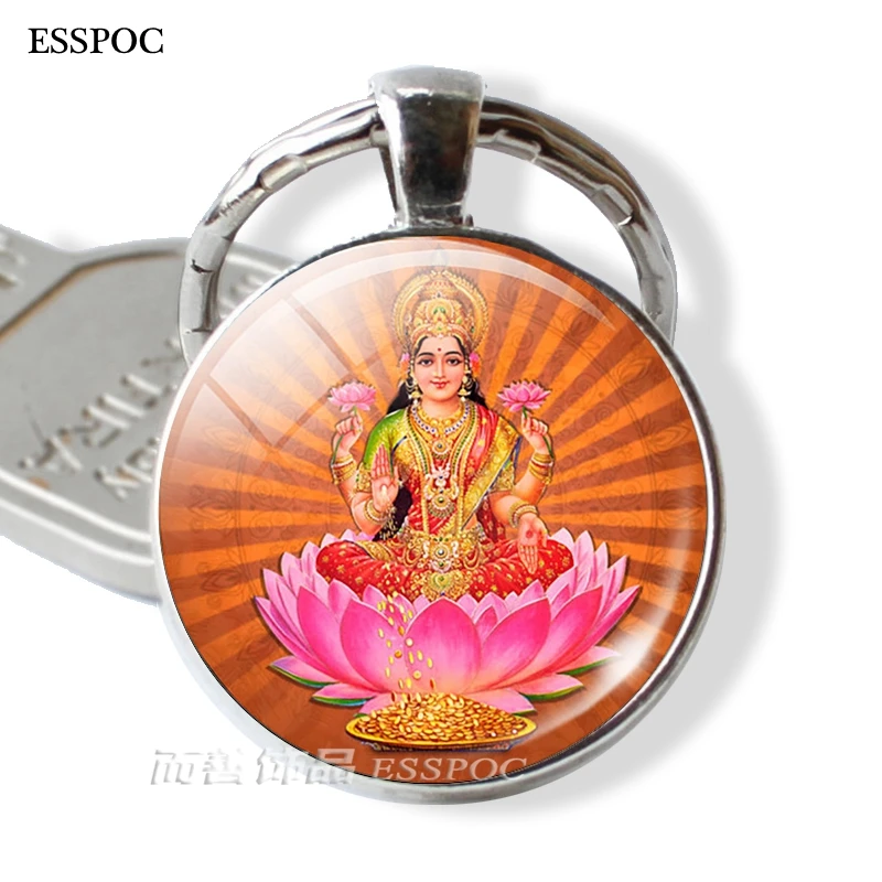 Lord Shiva Key Chain Hinduism Amulet Pendant Religion Jewelry Glass Gem Keychain Car Keyring
