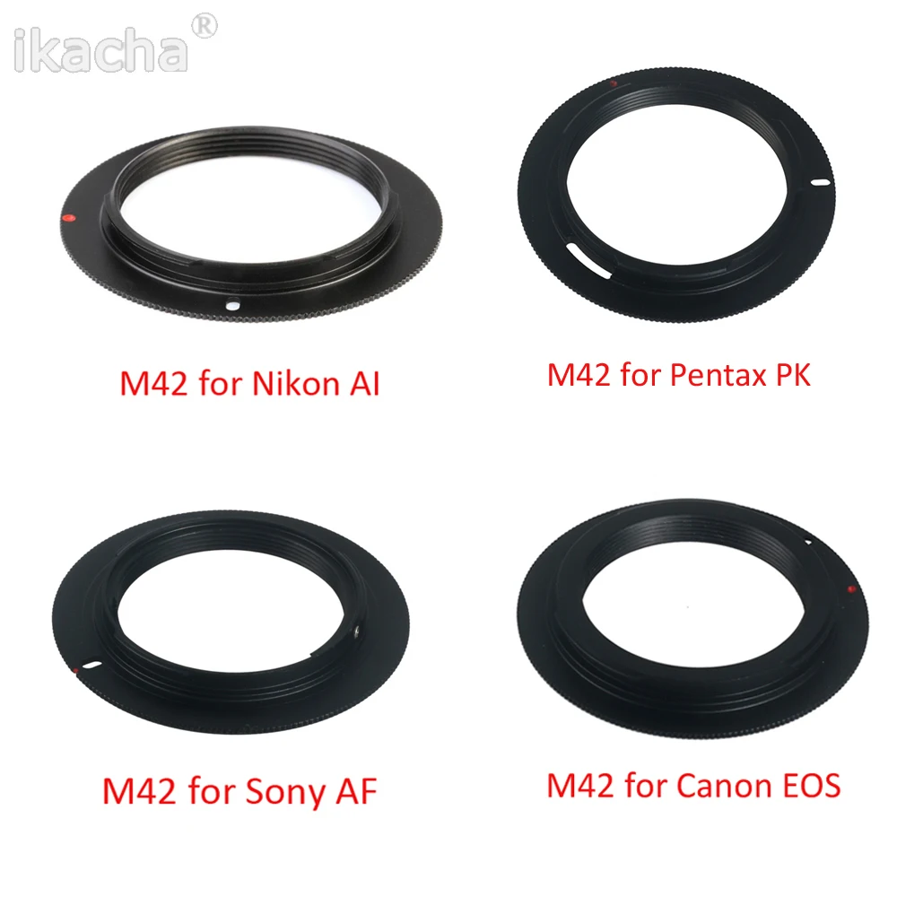 2023 Hot Metal M42 obiektyw Adapter uchwyt pierścieniowy do M42 do EOS AI AF PK do Canon Nikon Sony Pentax kamera DSLR