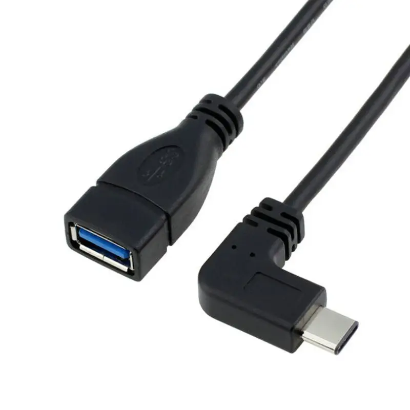 90 grad Winkel USB-C usb3.1 Männlichen zu USB 3,0 EINE Weibliche USB Typ C OTG Kabel